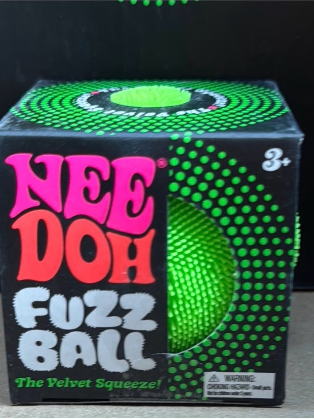 Green Fuzz Ball Plush Squeeze Toy